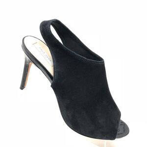 Cole Haan Grand OS Women's 9 Heel Black Suede Nene Slingback Peep Toe